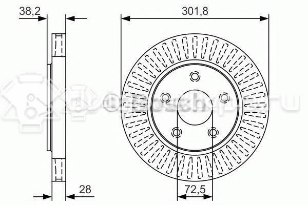 Фото Диск тормозной передний вентилируемый  4721995AA для Chrysler Voyager / Grand {forloop.counter}}