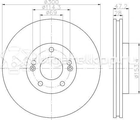 Фото Диск тормозной передний вентилируемый  517123K110 для Hyundai Tucson / Ix35 Lm, El, Elh / I30 / Sonata / Veloster Fs {forloop.counter}}