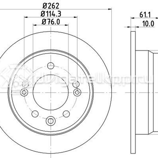 Фото Диск тормозной задний  584111h300 для Hyundai Tucson / Ix20 Jc / Ix35 Lm, El, Elh / I30