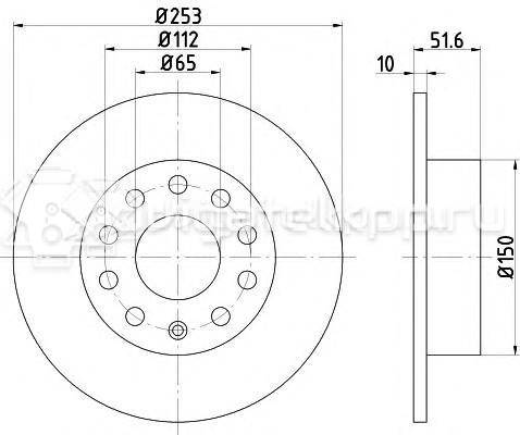 Фото Диск тормозной задний  1K0615601AB для Seat Leon / Toledo / Altea {forloop.counter}}