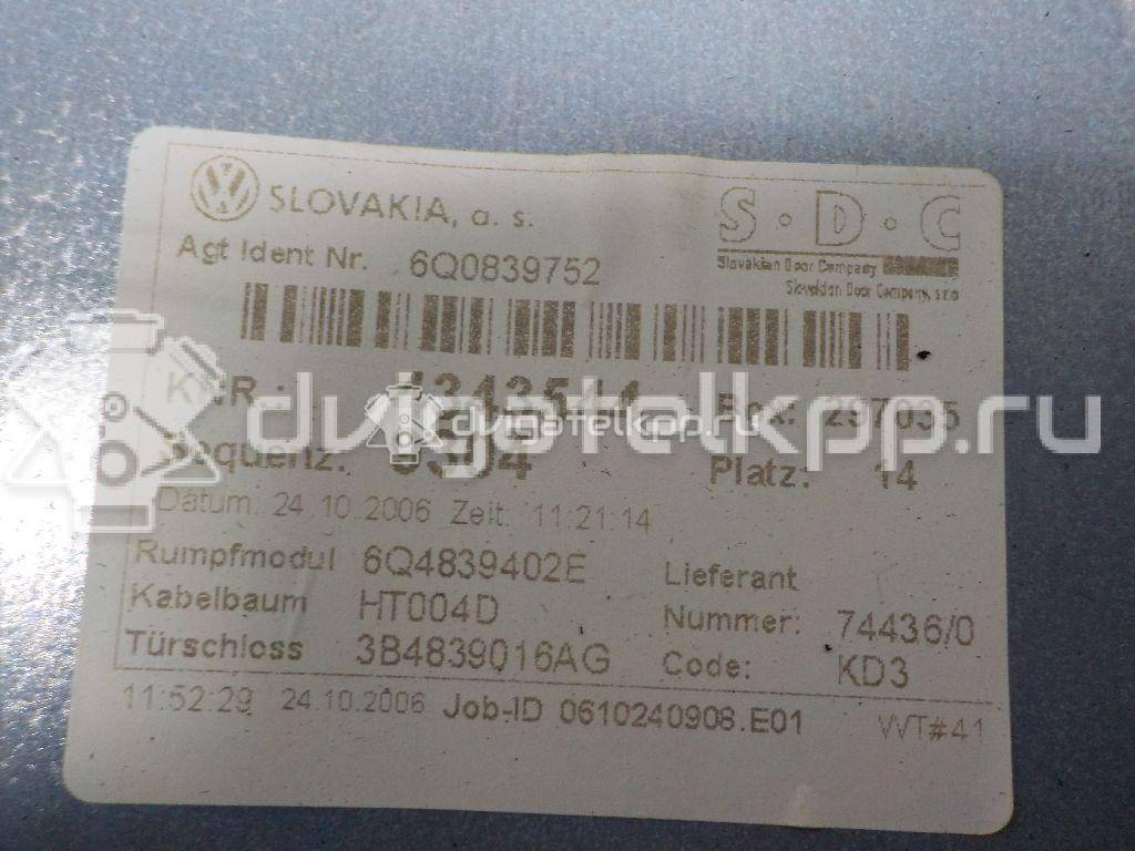 Фото Стеклоподъемник электр. задний правый  6Q4839462E для Volkswagen Polo {forloop.counter}}