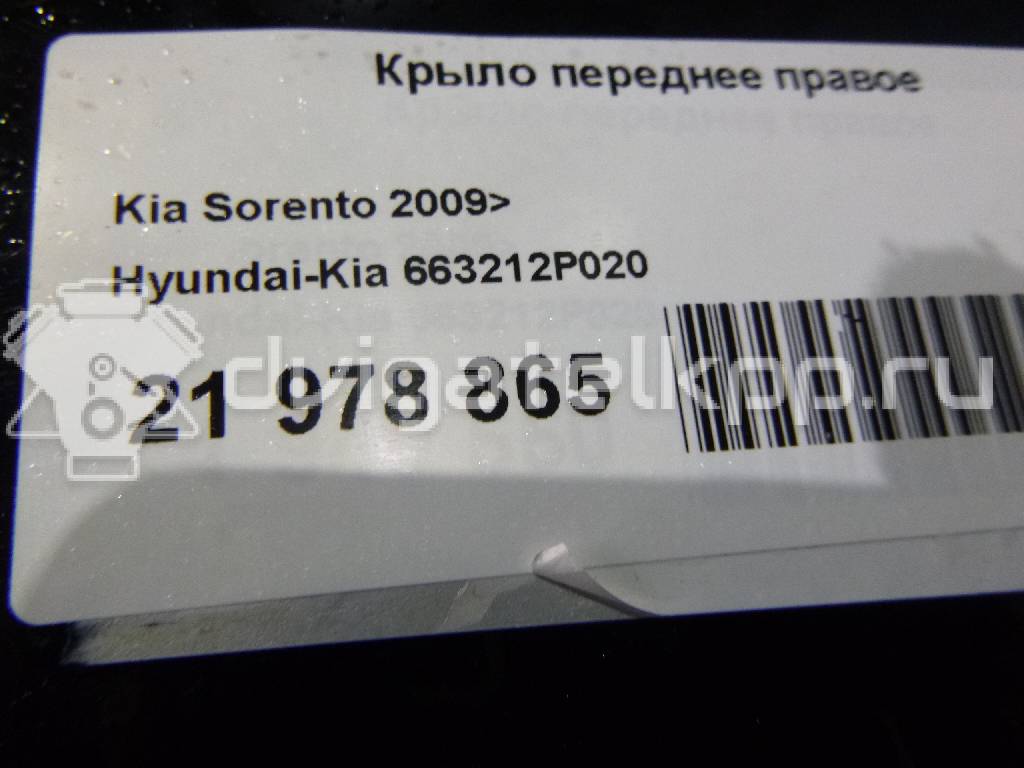 Фото Крыло переднее правое  663212P020 для Kia Sorento {forloop.counter}}