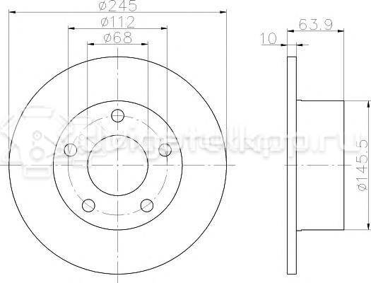 Фото Диск тормозной задний  4A0615601A для Volkswagen Passat {forloop.counter}}