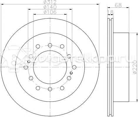 Фото Диск тормозной задний  42431-60270 для Toyota Caldina / Hilux / Land Cruiser {forloop.counter}}