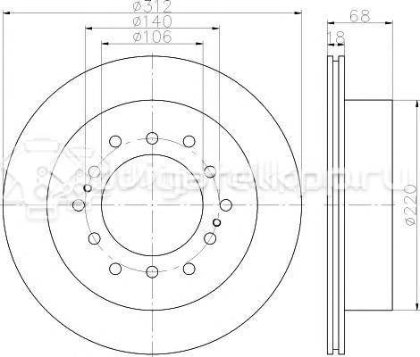 Фото Диск тормозной задний  42431-60270 для Toyota Caldina / Hilux / Land Cruiser {forloop.counter}}