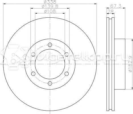 Фото Диск тормозной передний вентилируемый  4351260160 для Toyota Land Cruiser {forloop.counter}}