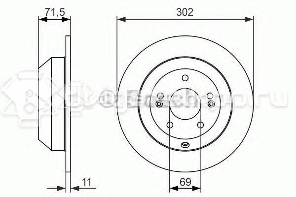 Фото Диск тормозной задний  584112P000 для Hyundai Santa Fé / Grand Santa Fé {forloop.counter}}