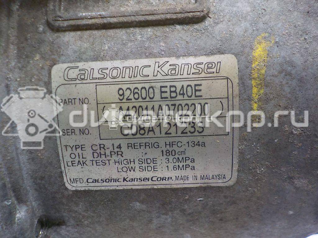 Фото Компрессор системы кондиционирования  92600EB40E для Nissan Np300 {forloop.counter}}
