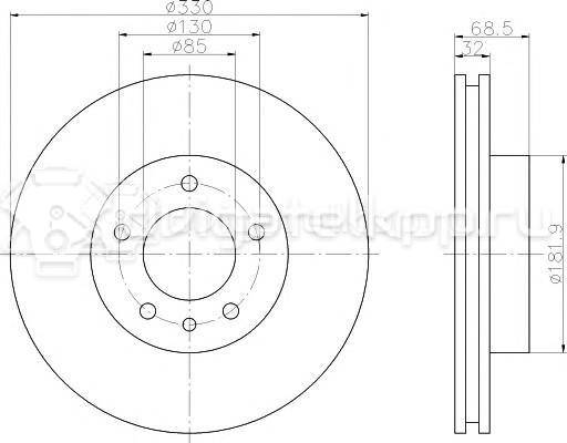 Фото Диск тормозной передний вентилируемый левый  7L6615301N для porsche Cayenne {forloop.counter}}