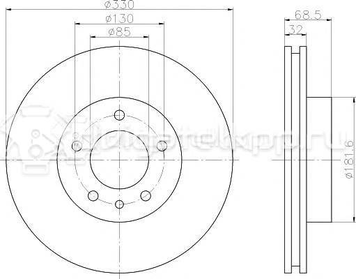 Фото Диск тормозной передний вентилируемый правый  7L6615302N для porsche Cayenne {forloop.counter}}