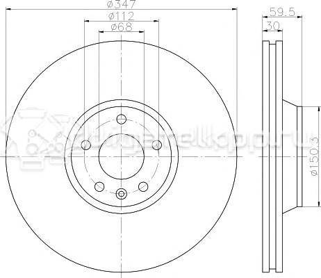 Фото Диск тормозной передний вентилируемый  4F0615301G для Audi Allroad / A4 / A6 {forloop.counter}}