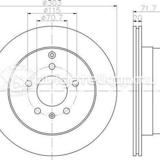 Фото Диск тормозной задний  20968395 для Chevrolet Epica Kl1 / Captiva C100, C140