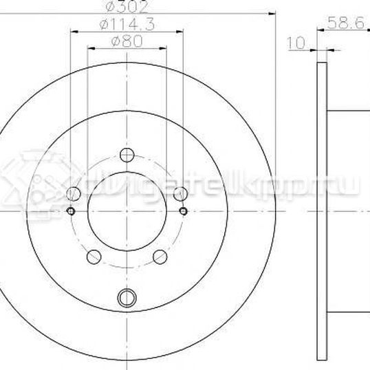 Фото Диск тормозной задний  4615A035 для Citroen C-Crosser