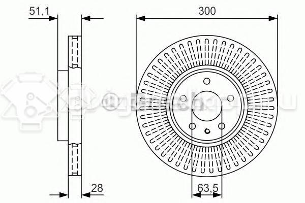 Фото Диск тормозной передний вентилируемый  DG9Z1125A для Ford Galaxy / S-Max / Mondeo {forloop.counter}}