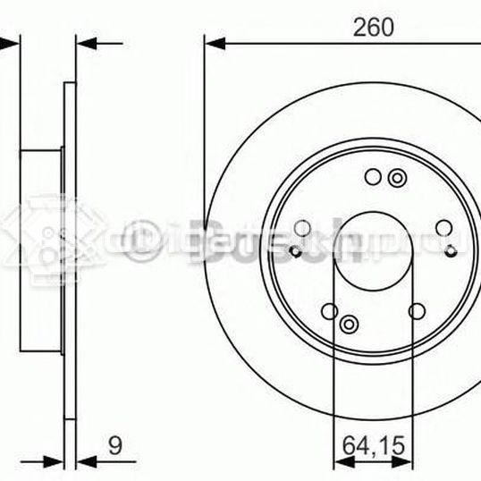 Фото Диск тормозной задний  42510snlt00 для Honda Civic