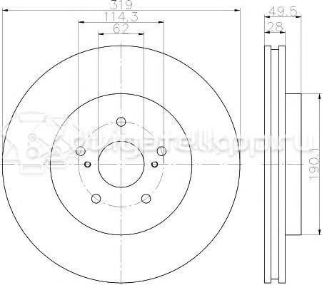 Фото Диск тормозной передний вентилируемый  4351248081 для Lexus Rx {forloop.counter}}