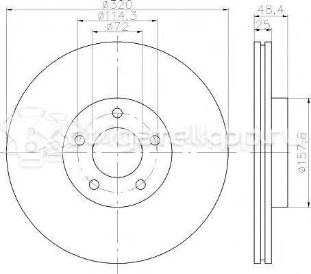 Фото Диск тормозной передний вентилируемый  B37F3325XA для Mazda 3 {forloop.counter}}