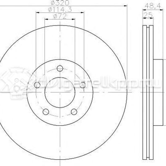 Фото Диск тормозной передний вентилируемый  B37F3325XA для Mazda 3