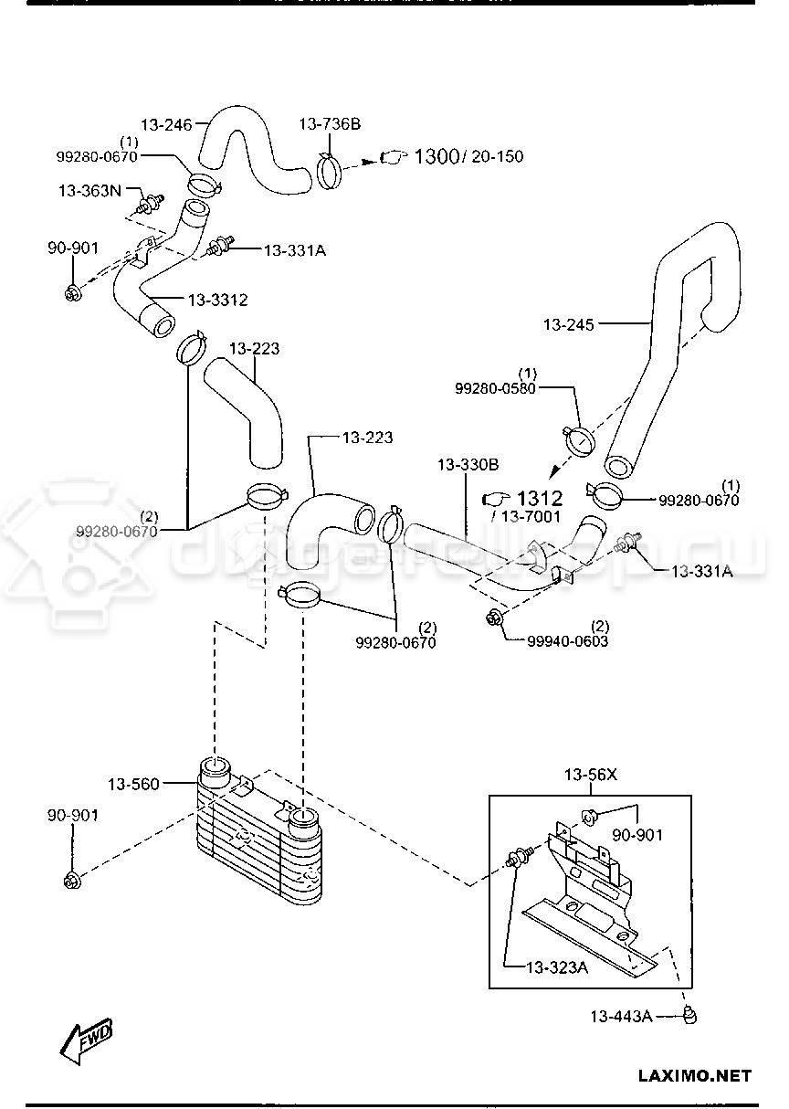 Фото Патрубок интеркулера  WE0113245C для Mazda Bt-50 Cd, Un / Bt-50 {forloop.counter}}