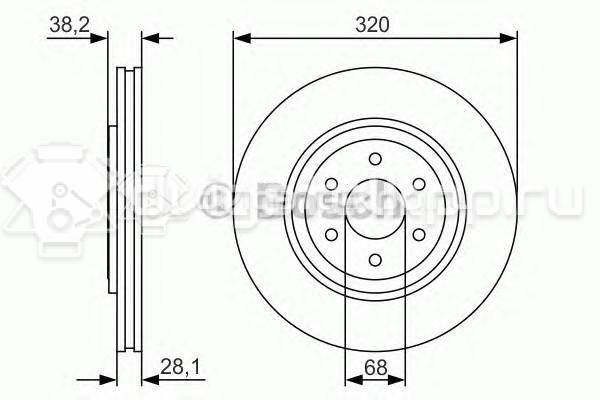 Фото Диск тормозной передний вентилируемый  40206EB320 для Nissan Np300 / Pathfinder {forloop.counter}}