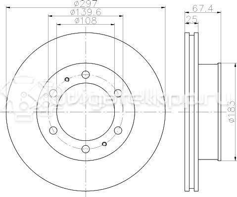 Фото Диск тормозной передний вентилируемый  435120k070 для Toyota Hilux / Hiace / Corolla / Auris {forloop.counter}}