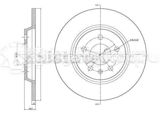 Фото Диск тормозной задний  8w0615601c для Audi A4 / A6 / A5 / Q5 / A7 Sportback 4Ga, 4Gf {forloop.counter}}