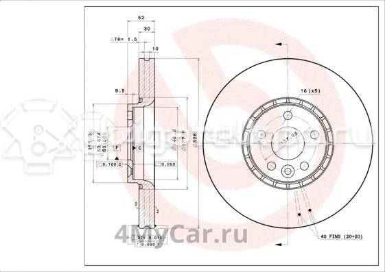 Фото Диск тормозной передний вентилируемый  31423305 для Volvo Xc60 {forloop.counter}}