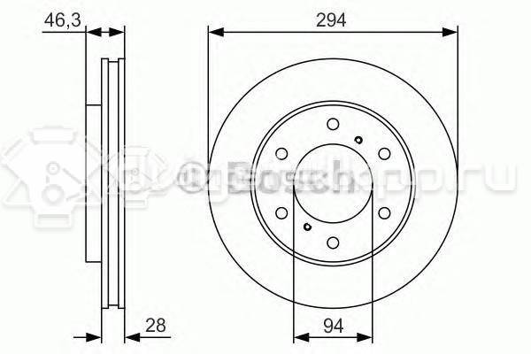 Фото Диск тормозной передний вентилируемый  MN102276 для Mitsubishi Grandis Na W / L {forloop.counter}}