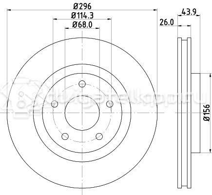 Фото Диск тормозной передний вентилируемый  40206JG00C для Nissan Juke F15 / Pulsar C13 / X-Trail / Qashqai {forloop.counter}}