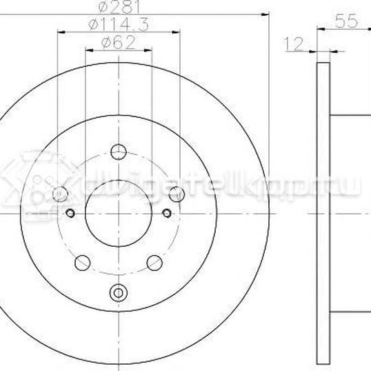 Фото Диск тормозной задний  4243142060 для Toyota Rav 4