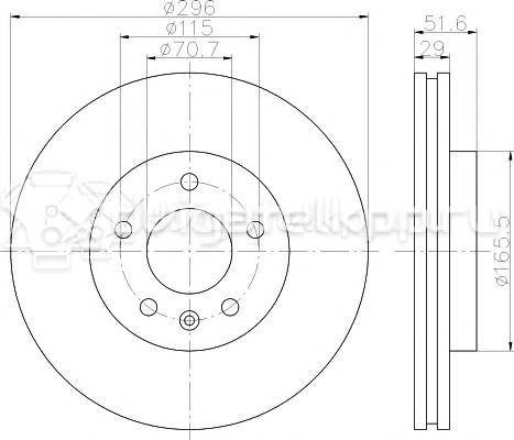 Фото Диск тормозной передний вентилируемый  20955857 для Chevrolet Epica Kl1 / Captiva C100, C140 {forloop.counter}}