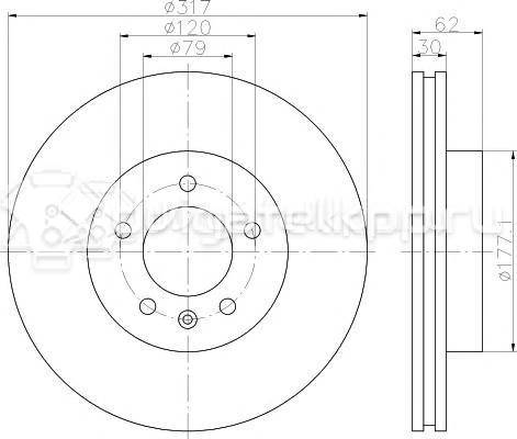 Фото Диск тормозной передний вентилируемый  SDB000604 для Land Rover Range Rover / Discovery {forloop.counter}}