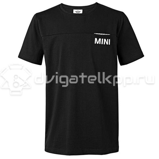 Фото Мужская футболка Mini 80142445600 Wordmark Pocket Black