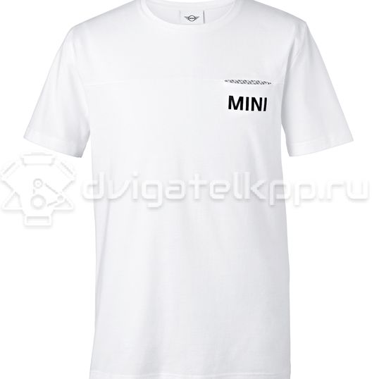 Фото Мужская футболка Mini 80142445594 Wordmark Pocket White