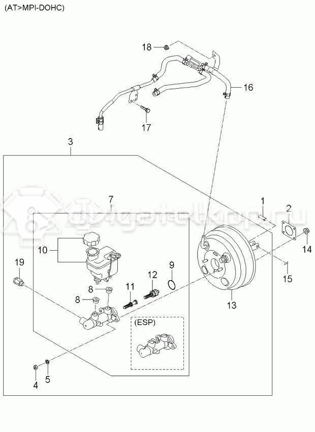 Фото Трубка вакуумная  591201D000 для Hyundai (Beijing) / Naza / Hyundai / Kia {forloop.counter}}