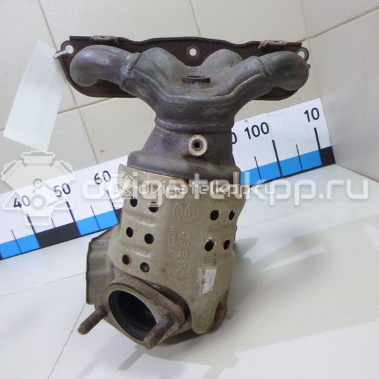 Фото Коллектор выпускной для двигателя G4LC для Hyundai / Kia 99-102 л.с 16V 1.4 л бензин 2851003EF0