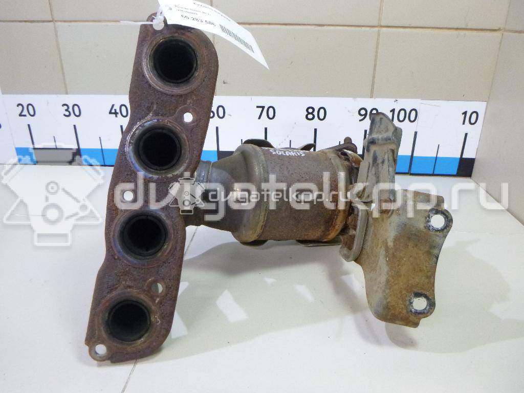 Фото Коллектор выпускной для двигателя G4LC для Hyundai / Kia 99-102 л.с 16V 1.4 л бензин 2851003EF0 {forloop.counter}}