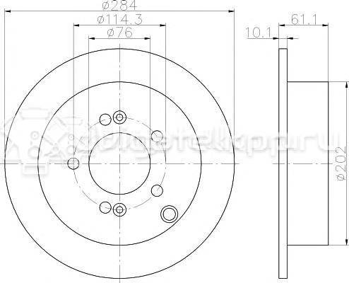 Фото Диск тормозной задний  584113A300 для Hyundai Tucson / Ix35 Lm, El, Elh / Highway Van / Matrix Fc / Sonata {forloop.counter}}