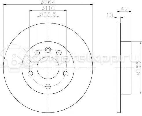 Фото Диск тормозной задний  9117772 для Opel Astra / Corsa / Combo / Zafira / Meriva {forloop.counter}}