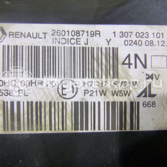 Фото Фара правая  260106239R для Renault Megane