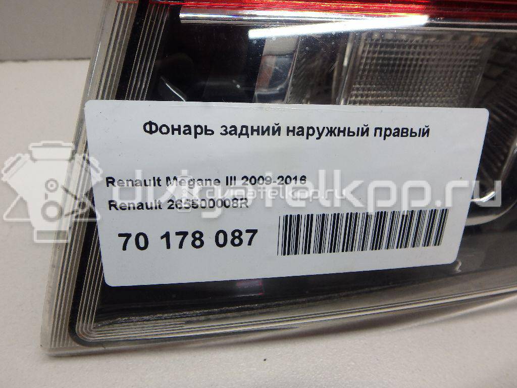 Фото Фонарь задний наружный правый  265500008R для Renault Megane {forloop.counter}}
